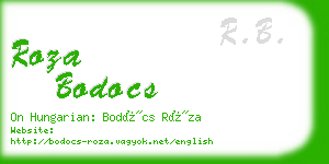 roza bodocs business card